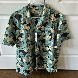 J Crew Cotton Button Down SS Shirt - Large